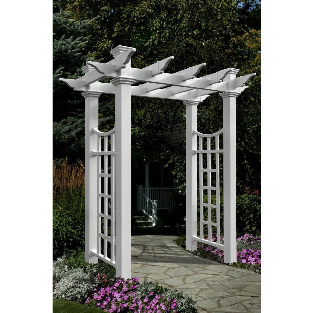 Vita 58'' W x 28'' D Vinyl Arbor in White