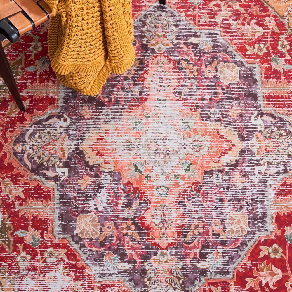 Tucson TSN131 Power Loomed Machine Washable Area Rug - Rust/Gold - 3'x5' - Safavieh.
