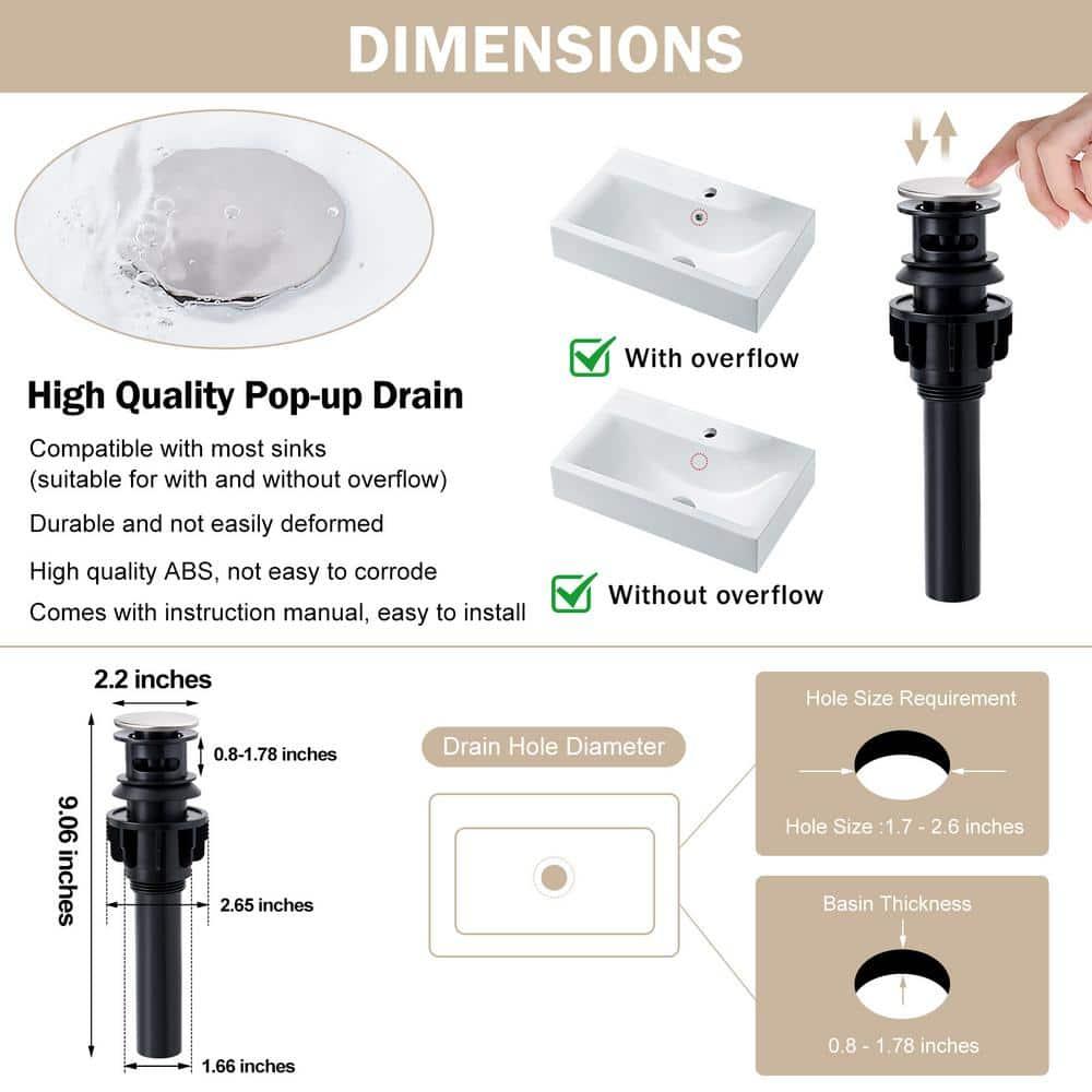 Freestanding Single-handle Bathroom Faucet with Drain Assembly