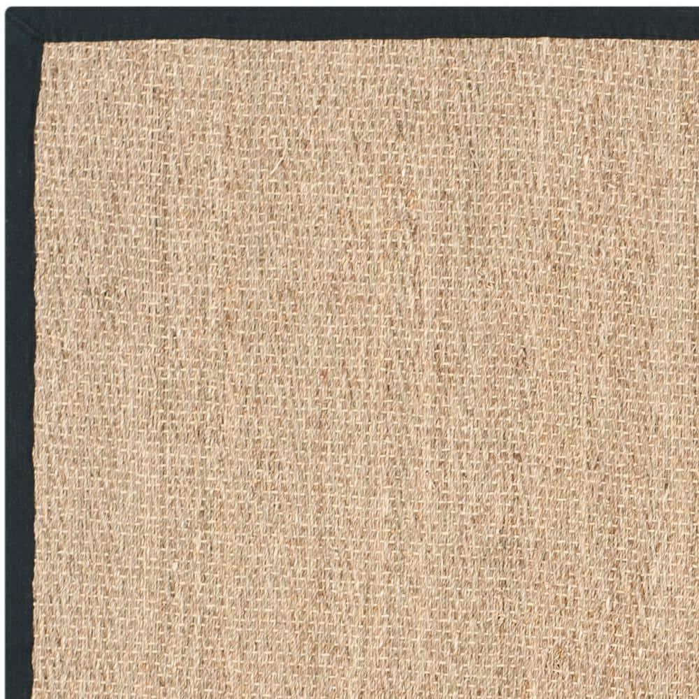 Natural Fiber NF115 Power Loomed Indoor Area Rug - Natural/Black - 6'x6' - Safavieh.