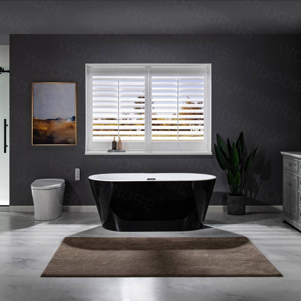 59'' x 29.5'' Freestanding Soaking Acrylic Bathtub