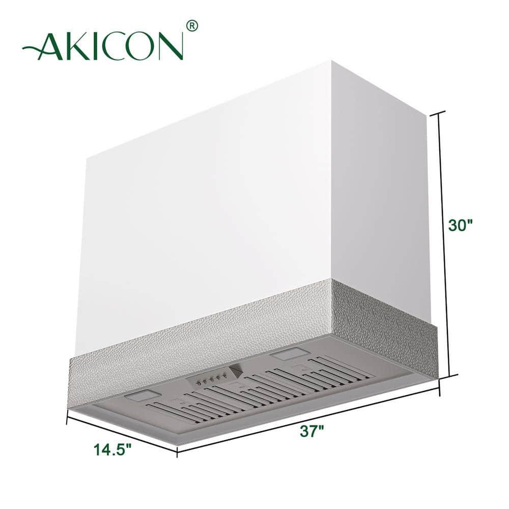Akicon Stainless Steel 600 CFM Ducted (Vented) Wall Mounted Required Range Hood