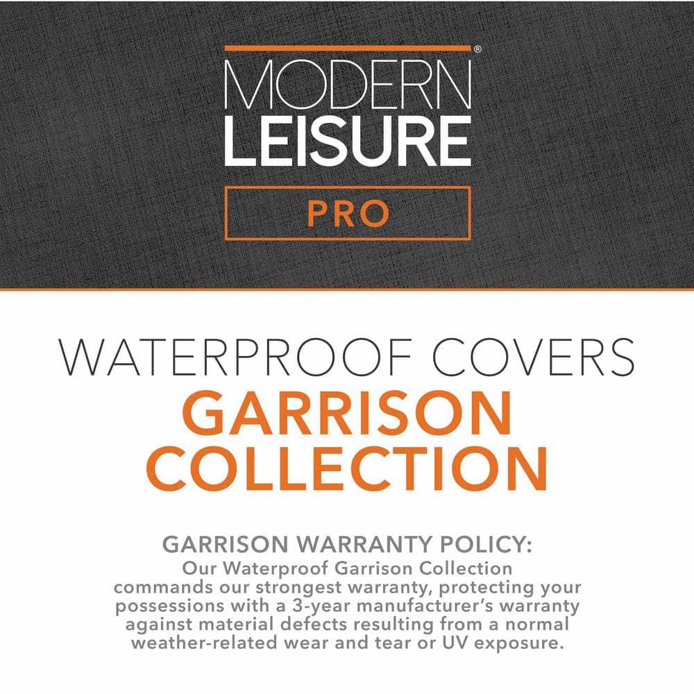 Modern Leisure Garrison Patio Ottoman Cover, Waterproof, 42"L x 22"W x 17"H, Granite Gray