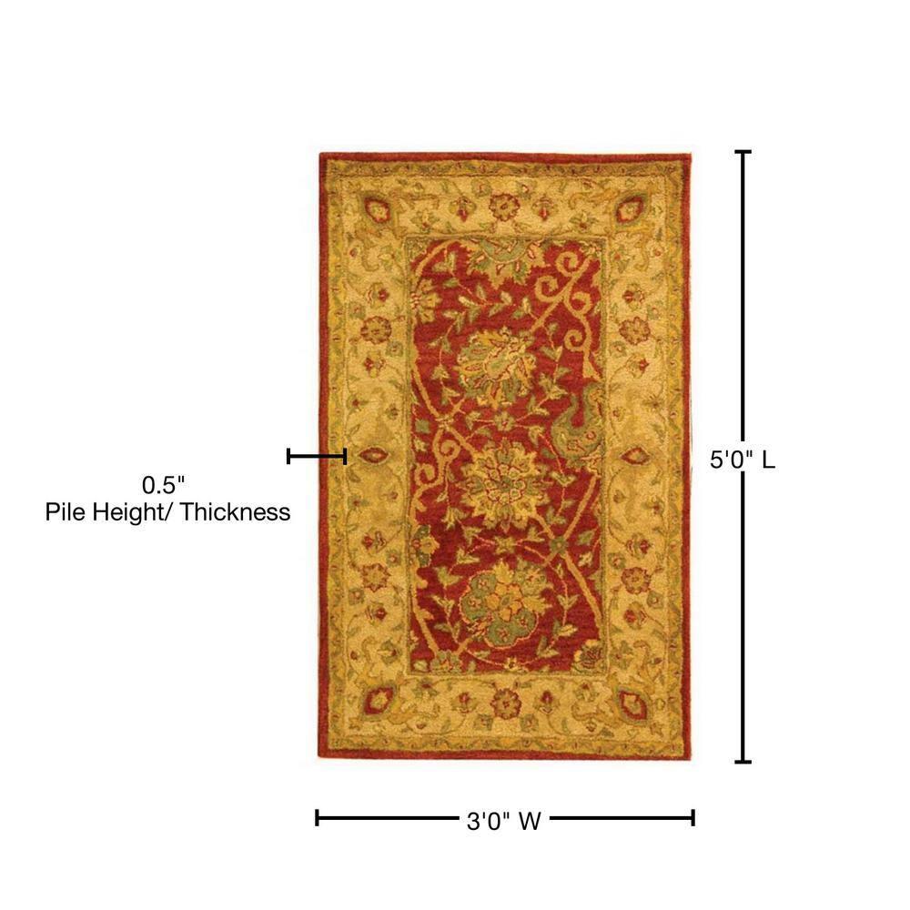 Antiquity AT21 Hand Tufted Indoor Accent Rug - Rust - 3'x5' - Safavieh