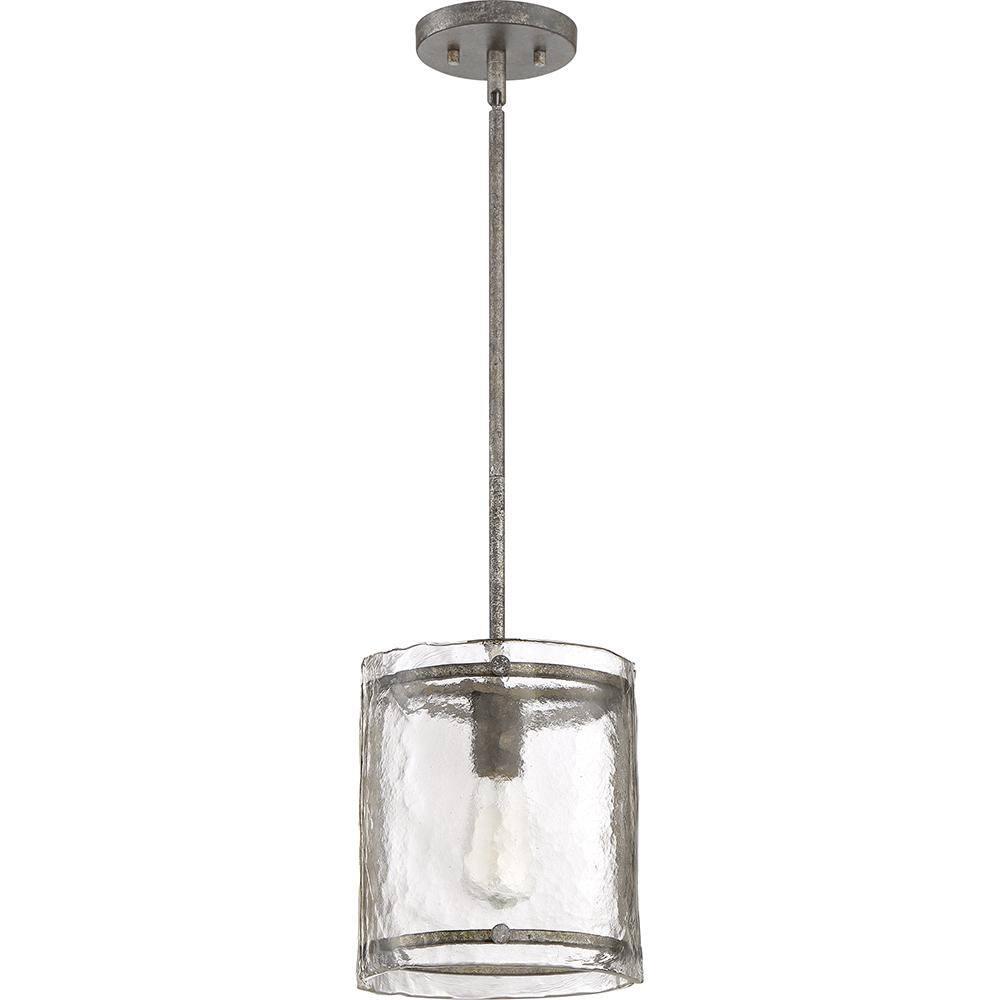 Quoizel Lighting Fortress 1 - Light Pendant in  Mottled Silver