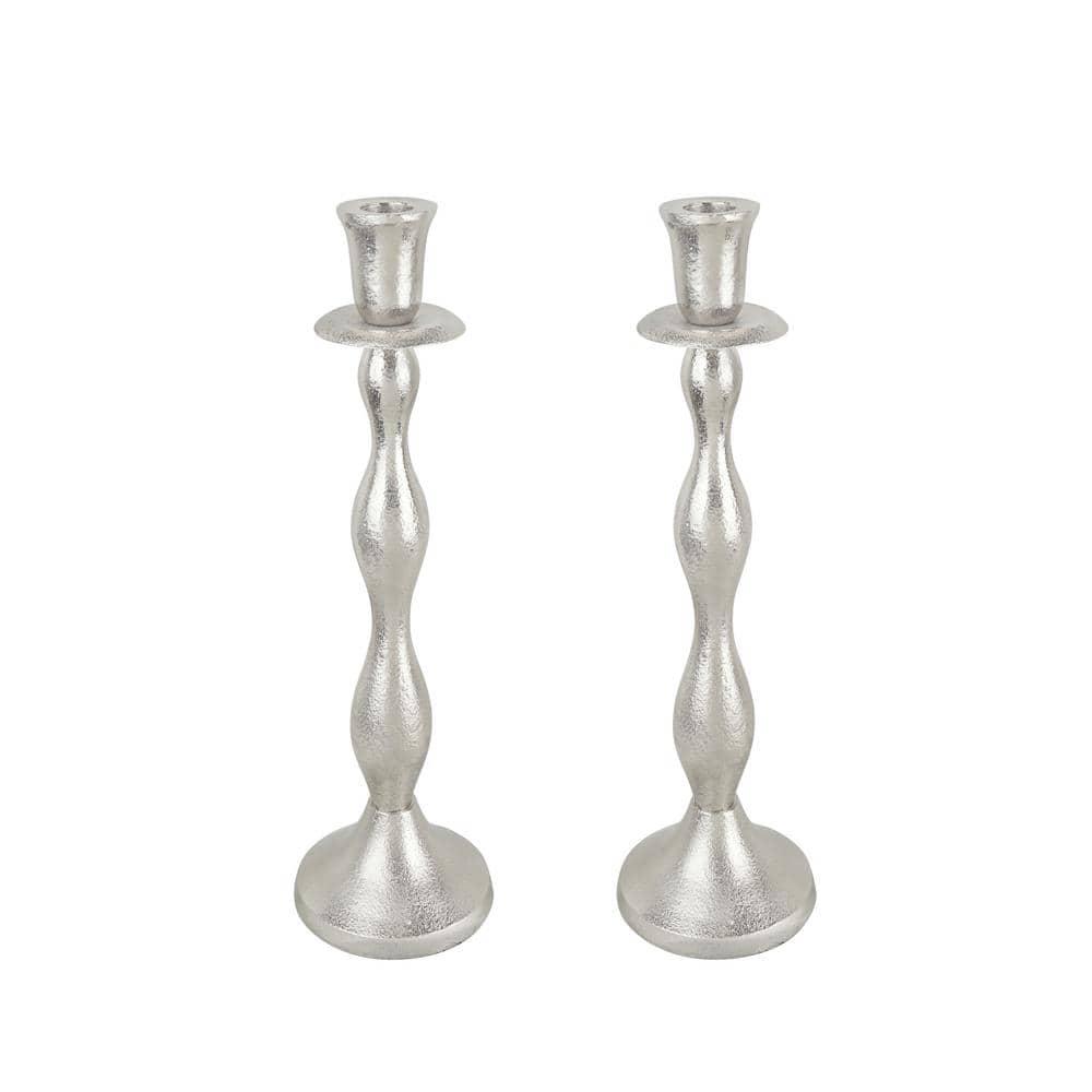 Aspen Creative Corporation 14.25'' H Aluminum Tabletop Candlestick (Set of 2)