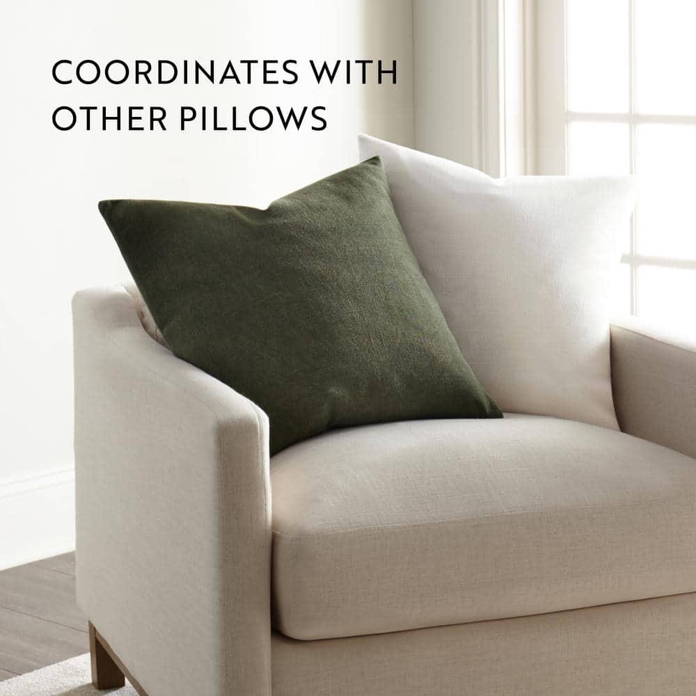 Solid Cotton Throw Pillow