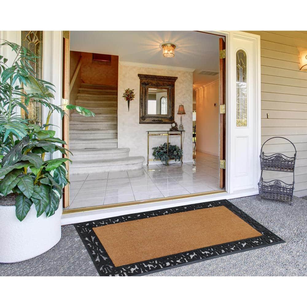 A1HC Entrance Door Mats, 30” x 60”, Durable Large Outdoor Rug, Non-Slip Welcome Doormat, Rubber Backed Low-Profile Heavy Duty Door Mat, Indoor Outdoor for Front Door, High Traffic Areas