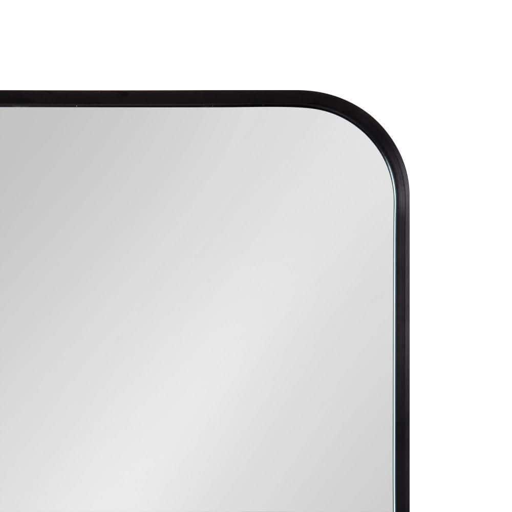 Kate and Laurel Zayda Radius Rectangle Framed Wall Mirror, 30x42, Black
