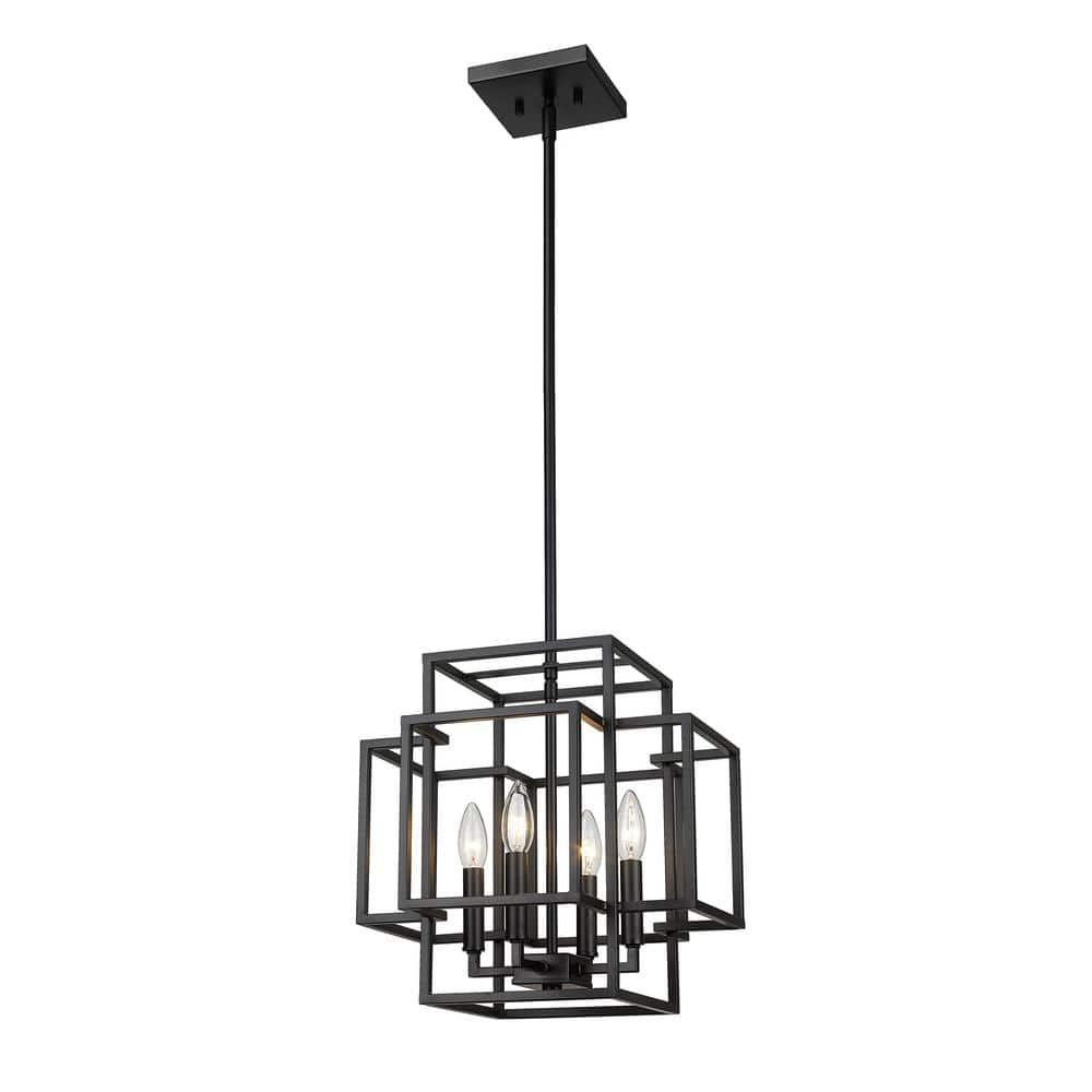 Z-Lite Titania 4 - Light Pendant in  Matte Black