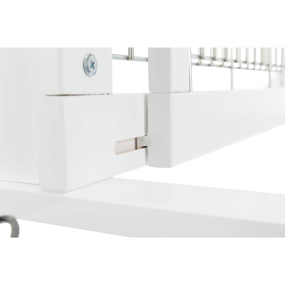 TRIXIE TRIXIE Adjustable Wooden Freestanding Pet Gate, 24" Tall Step Over, Expands to 42.5", Pet Barrier