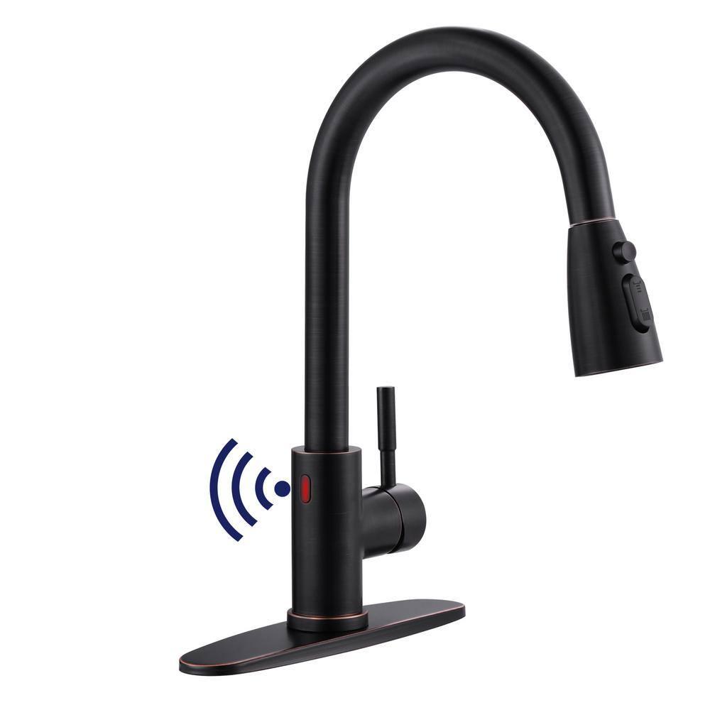 ARCORA ARCORA Stainless Steel  Single Handle Pull-Down Sprayer Kitchen Faucet Set with Touchless Sensor AR7100301RB-DC