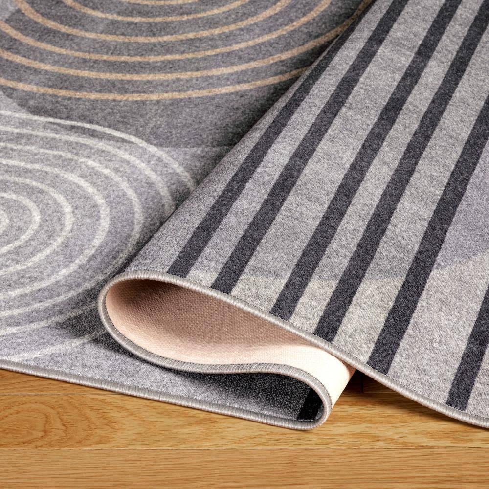 TOWN & COUNTRY EVERYDAY Avani Everwash Non-Slip Backing Area Rug Gray /Blue