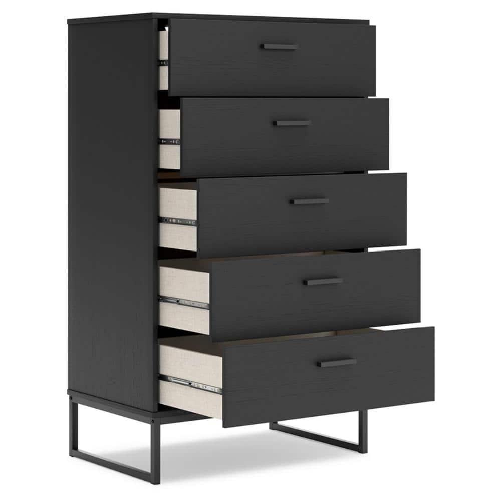 Signature Design by Ashley Socalle 5 Drawer Dresser, Black