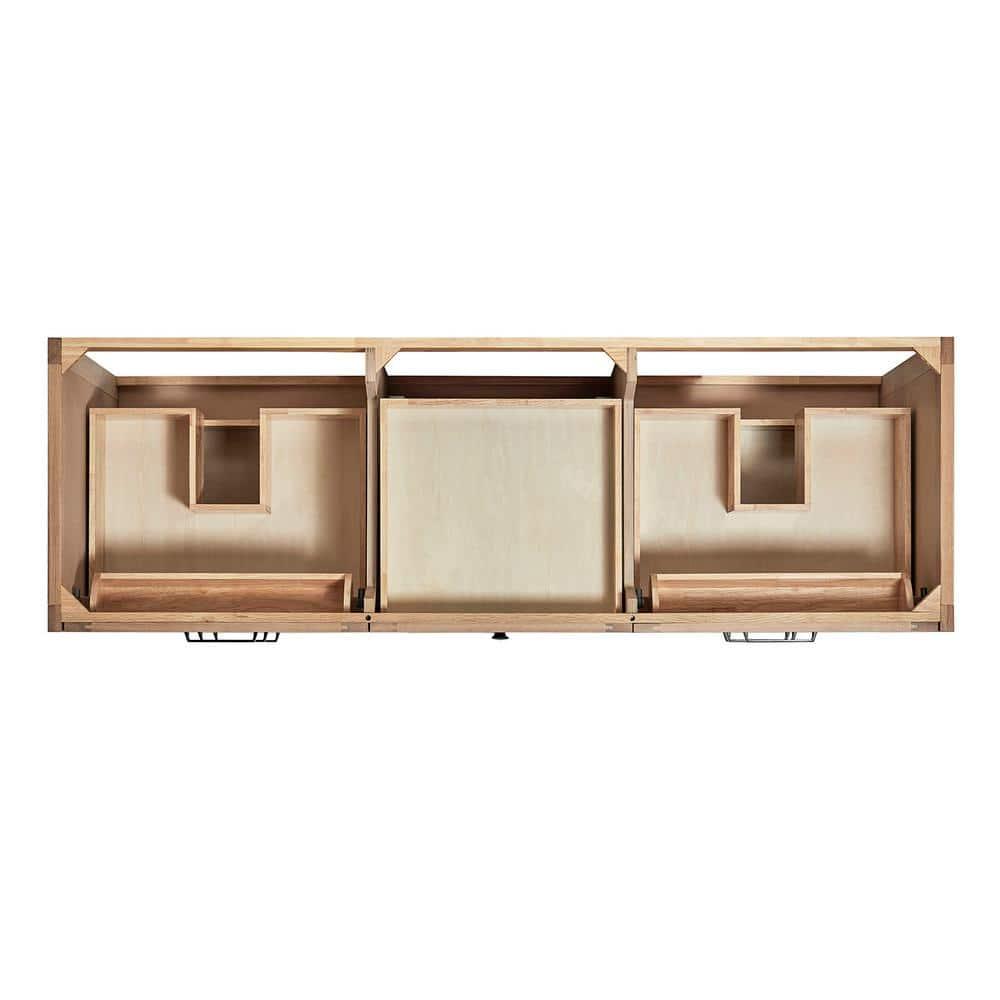 Ariel Monrow 67 Inch Double Oval Sink Bathroom Vanity With Italian Carrara Marble Countertop