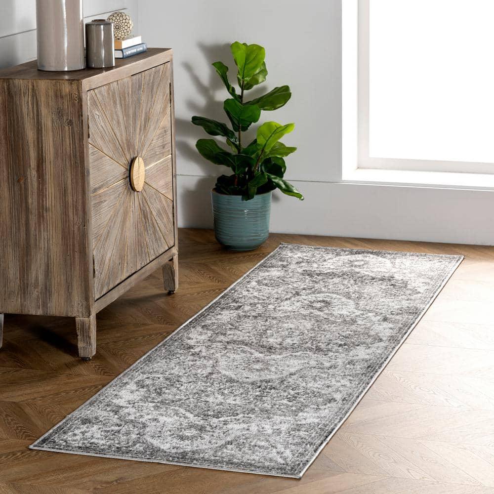 nuLOOM Maryanne Medallion Runner Rug, 2' 6" x 6', Gray
