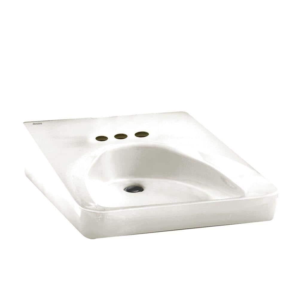 American Standard Wheelchair 20'' Vitreous China Rectangular Bathroom Sink with Overflow