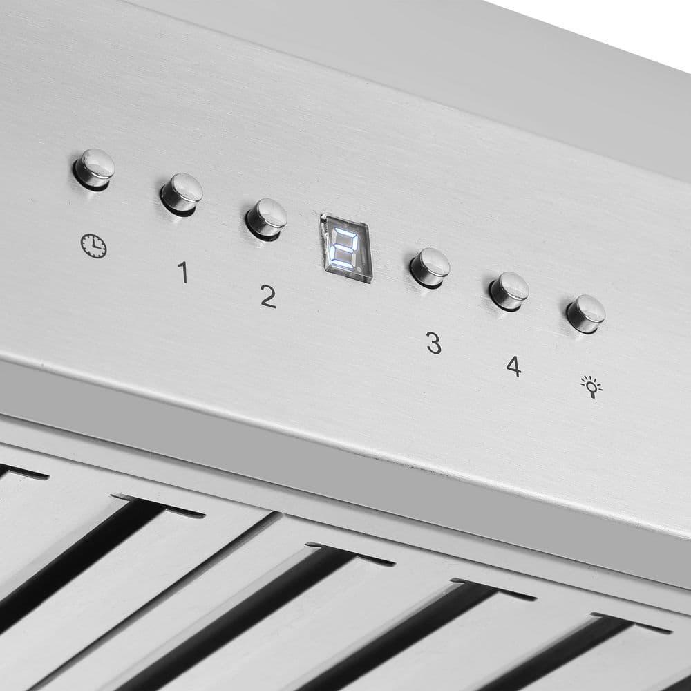 Forno Orvieto 36-inch Wall Mount Range Hood, 1200 CFM Double Motor, 4 Speed Control, All Stainless Steel