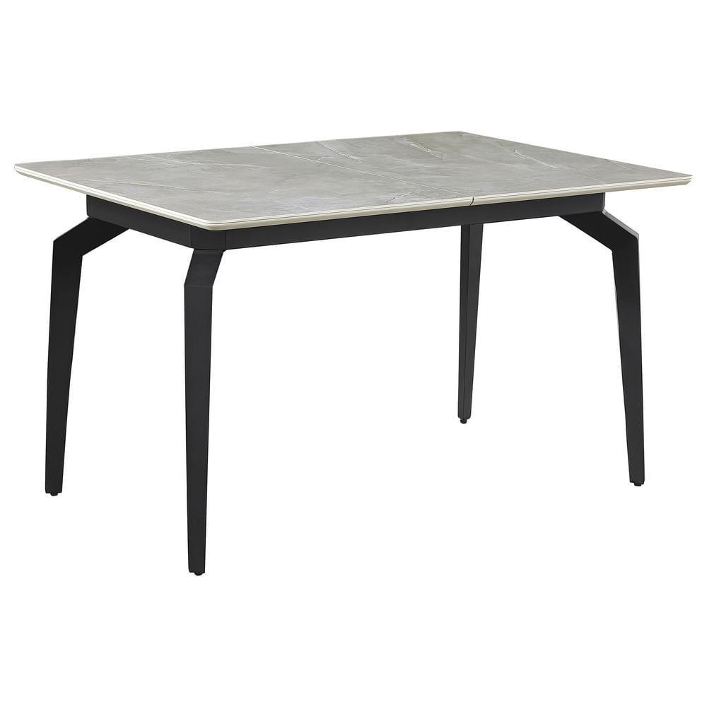 Coaster Mina Rectangular Contemporary Wood Dining Table in Gray