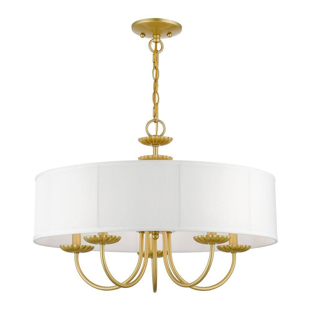 Livex Lighting Brookdale 5 - Light Pendant in  Soft Gold