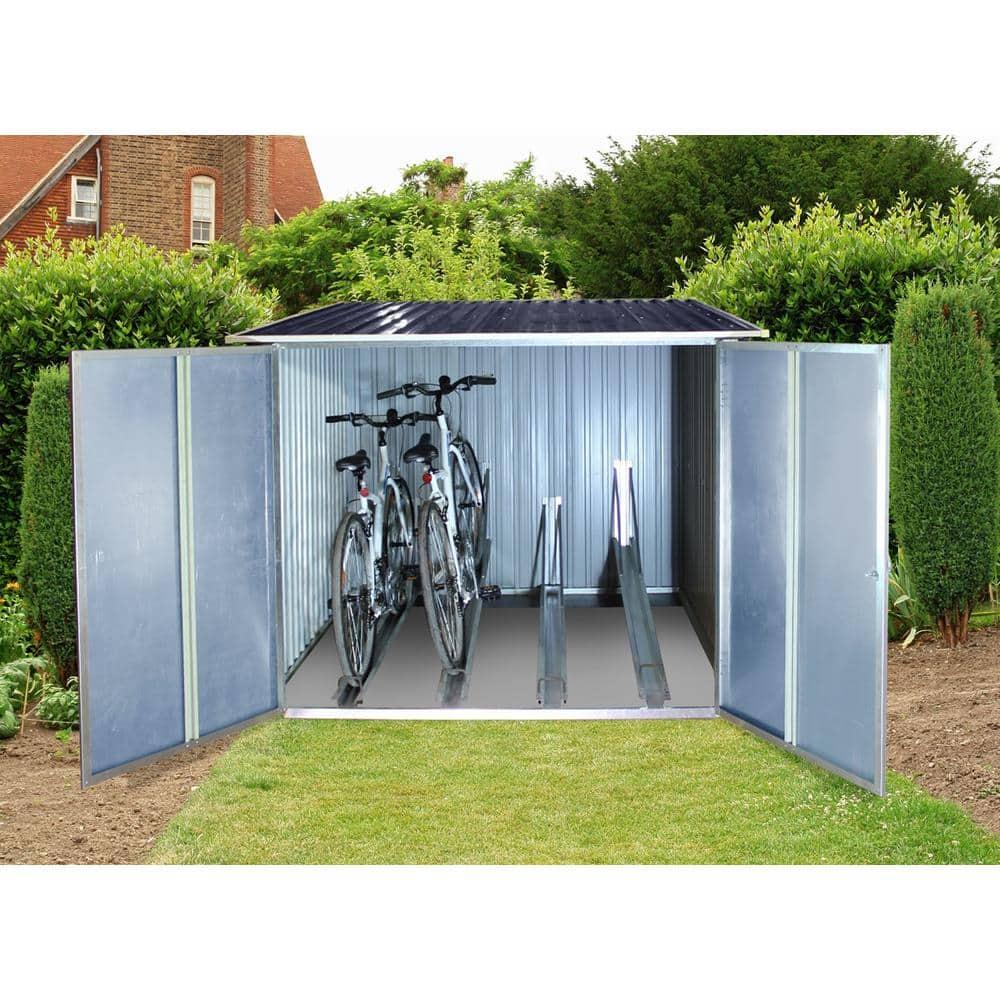 Duramax 6ft x 6ft Bicycle Storage Metal Anthracite w/ white trim