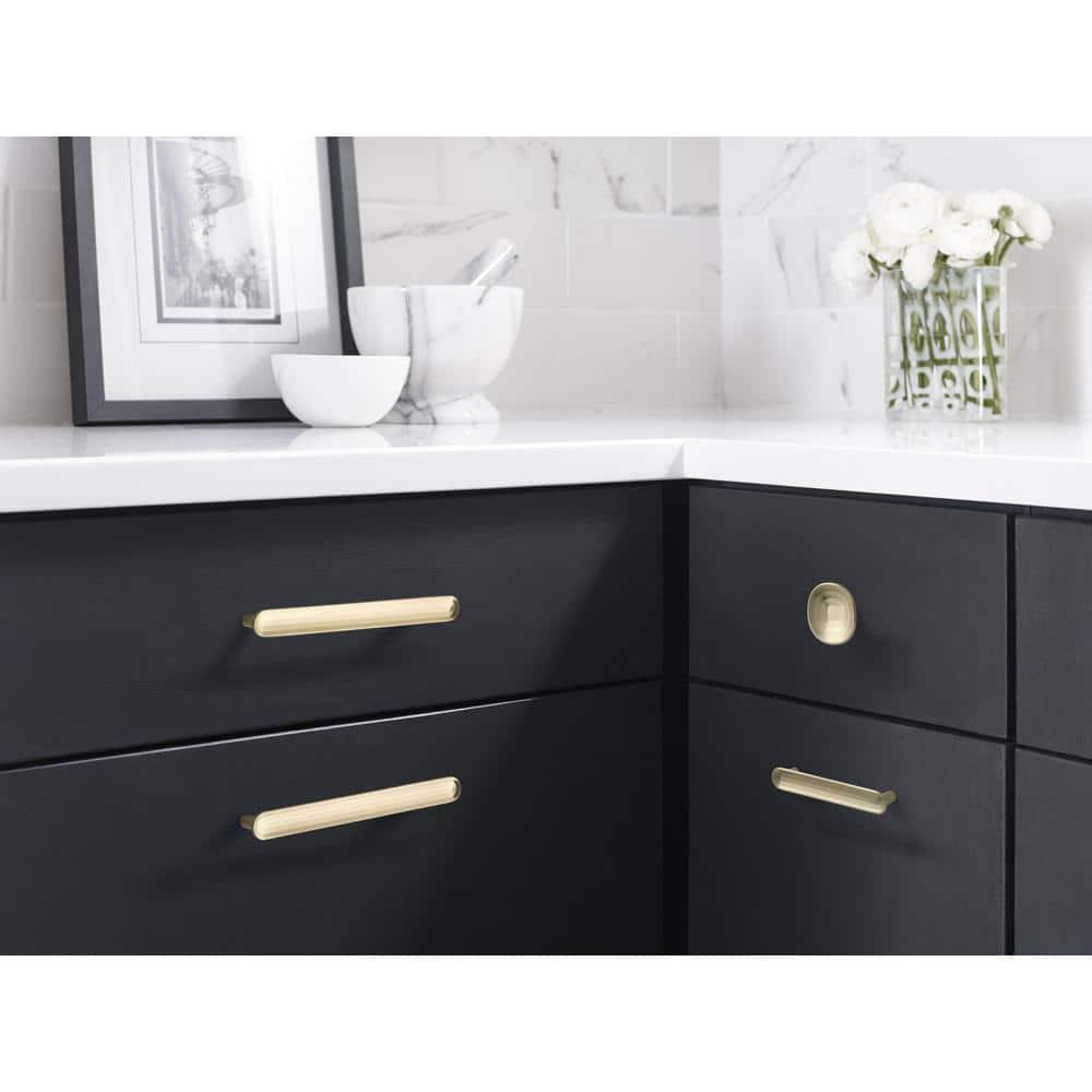 Concentric 3-3/4 in. (96mm) Modern Golden Champagne Bar Cabinet Pull