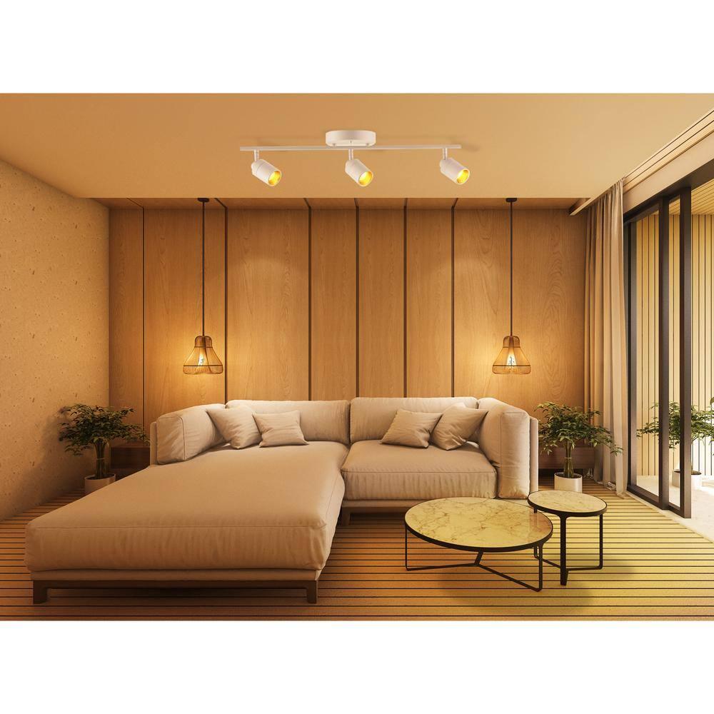Shura 3-Light Integrated LED Track Light with Rotatable Heads, 2 ft. Fixed Track Lighting Kit, 3000k, 1470 Lumens