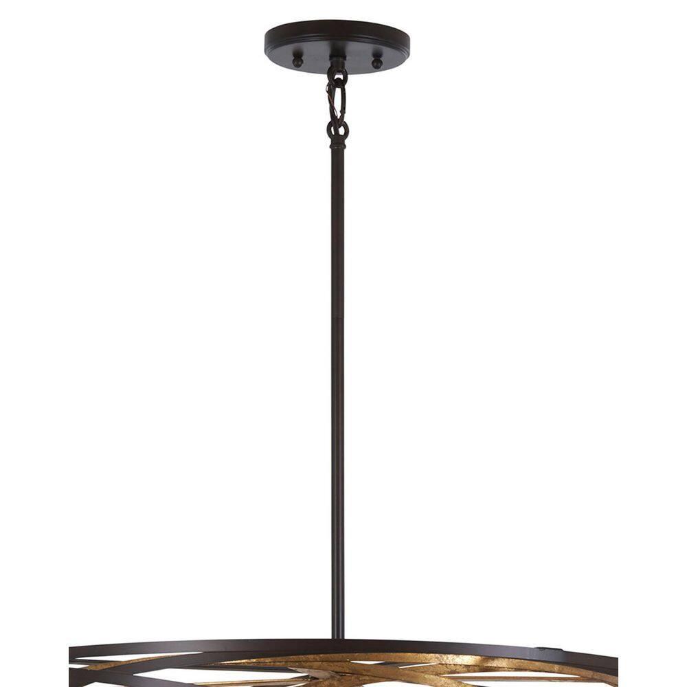 Minka Lavery Dark Bronze Mosaic Gold Chandelier 26" Wide Modern 6-Light Fixture for Dining Room House Foyer Kitchen Entryway Home