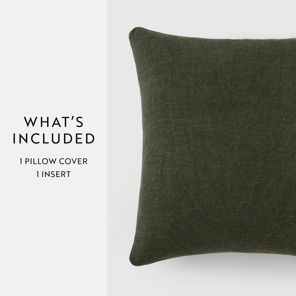 Solid Cotton Throw Pillow