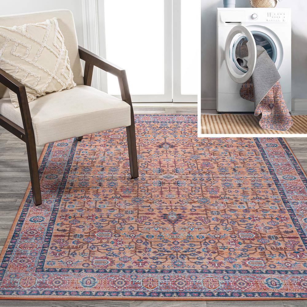 3' x 5' Kemer All-Over Persian Machine Washable Indoor/Outdoor Area Rug, Multi - JONATHAN Y