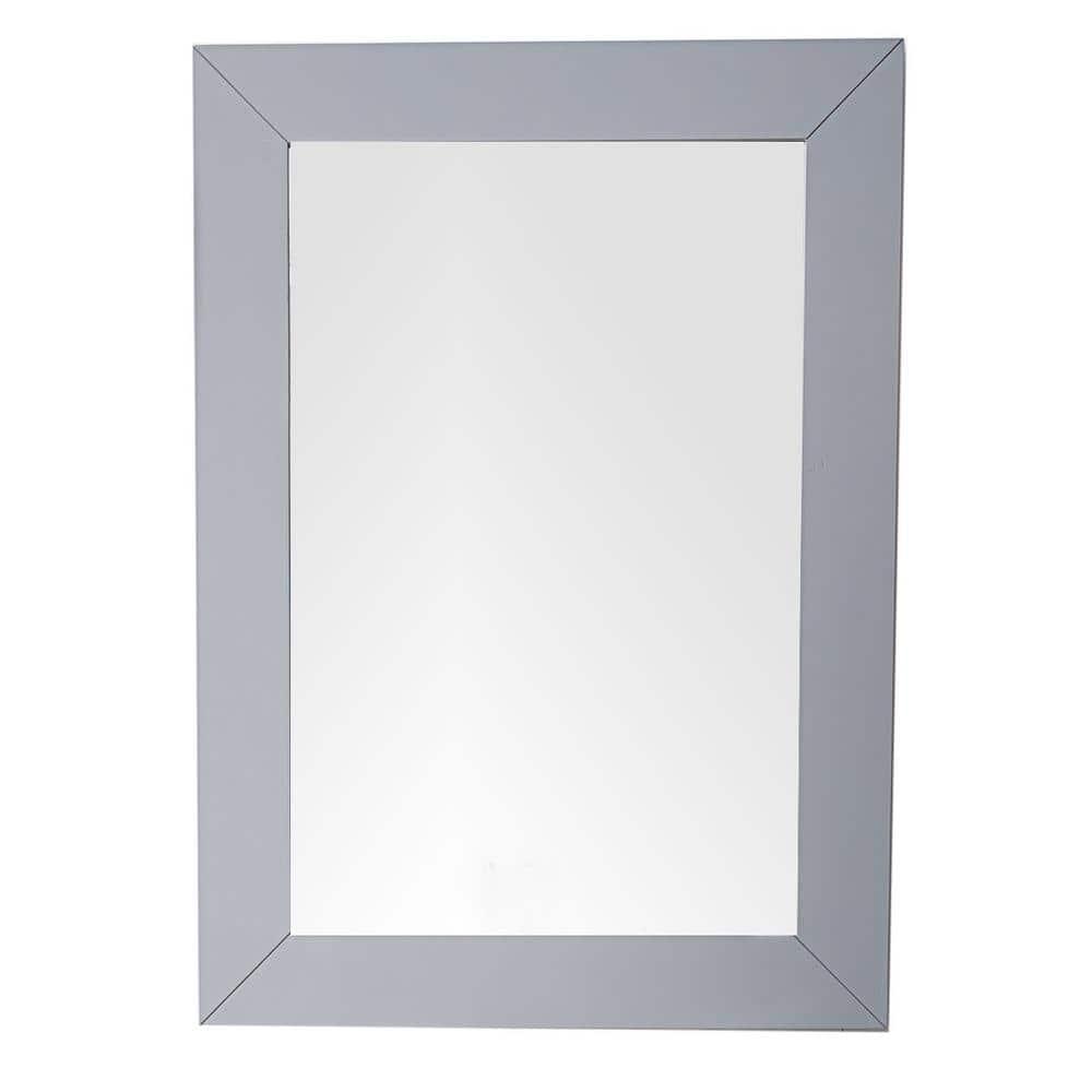 James Martin Vanities Weston 29" Rectangular Mirror, Silver Gray