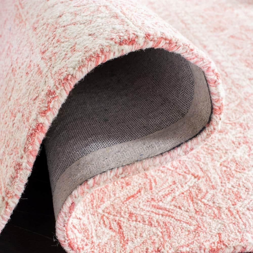 Micro-Loop MLP502 Hand Tufted Indoor Accent Rug - Pink/Ivory - 2'6"x4' - Safavieh