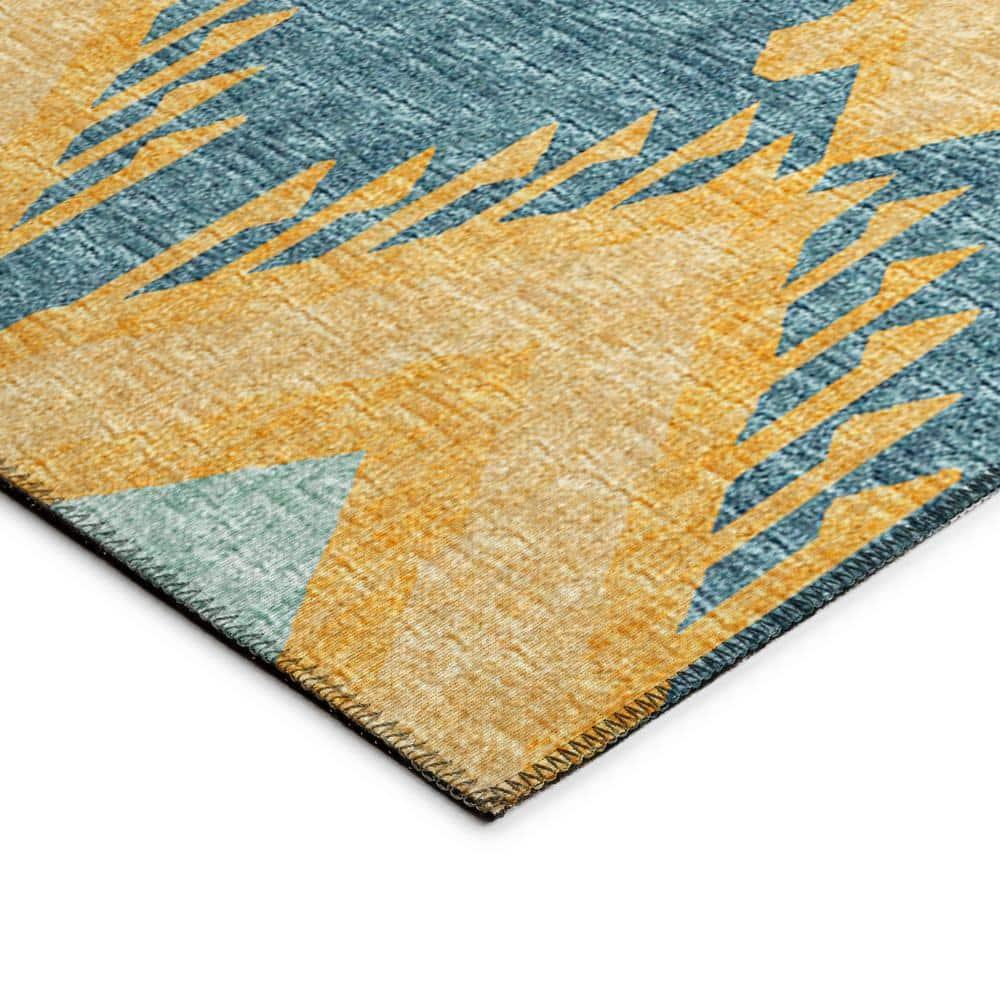 Addison Rugs Indoor/ Outdoor Addison Yuma Southwest Ikat Washable Area Rug 1'8" x 2'6" - Yellow