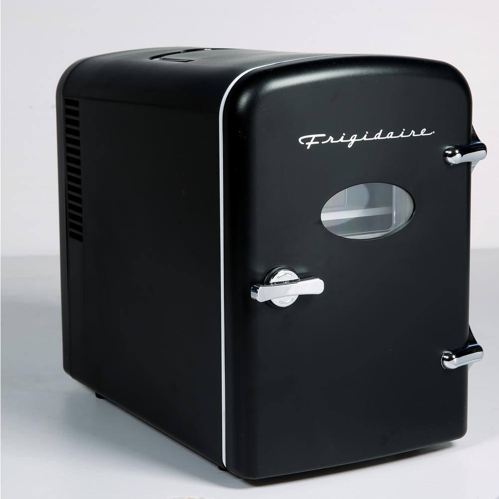 Frigidaire, 6 Can/4L Mini Personal Retro Fridge Cooler, EFMIS229, Black