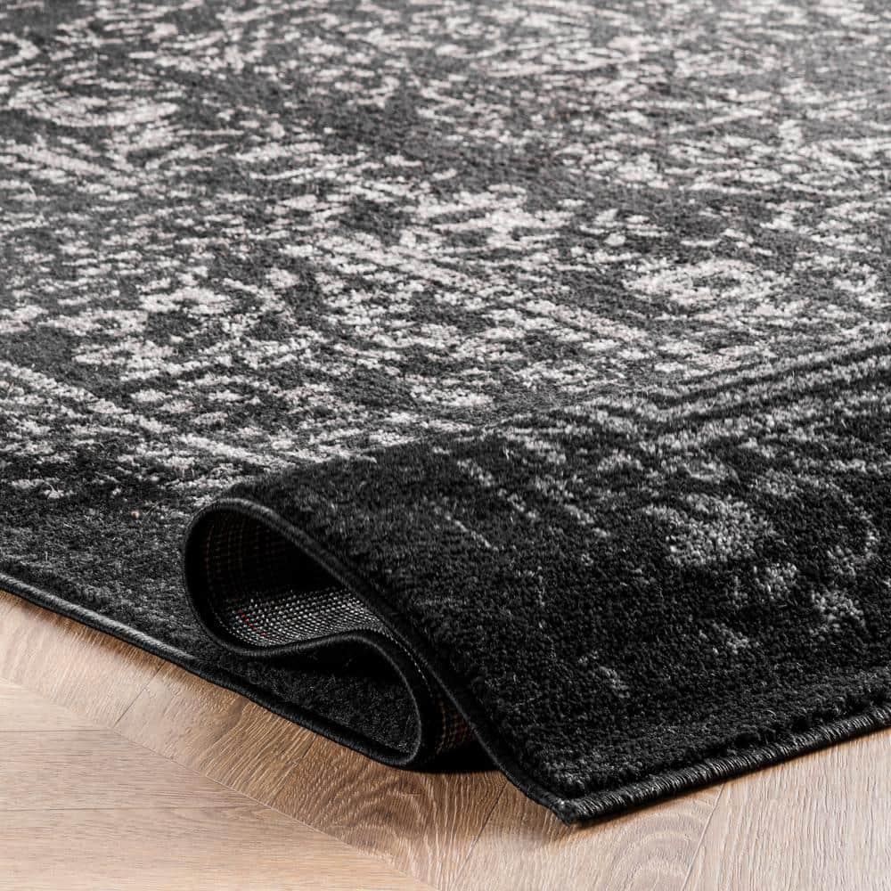 Nuloom Arlena Medallion 2x3 Accent Indoor Area Rug for Living Room Bedroom Dining Room Entryway Kitchen, Black/Grey