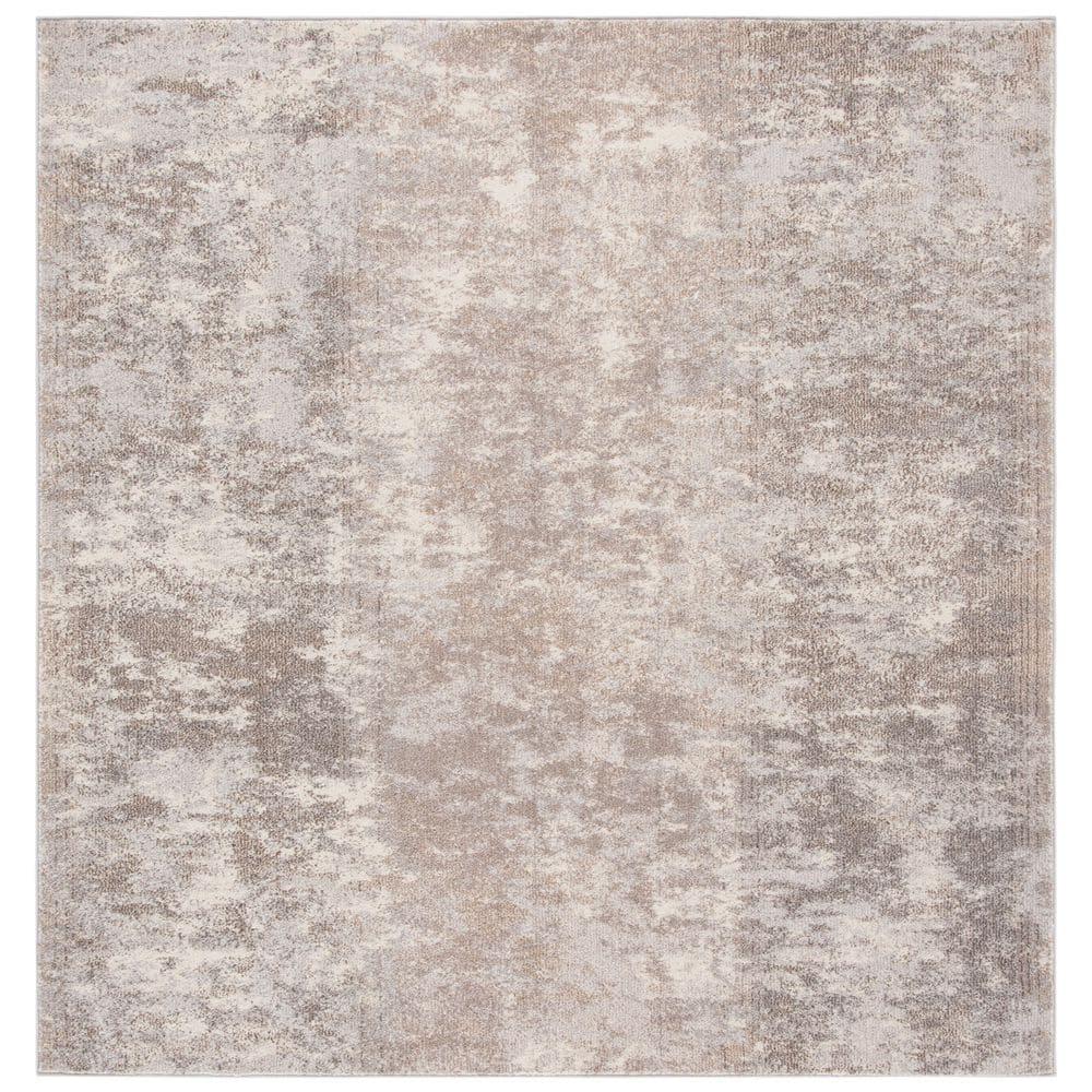 Madison MAD471 Power Loomed Indoor Accent Rug - Grey/Beige - 3'x3' - Safavieh