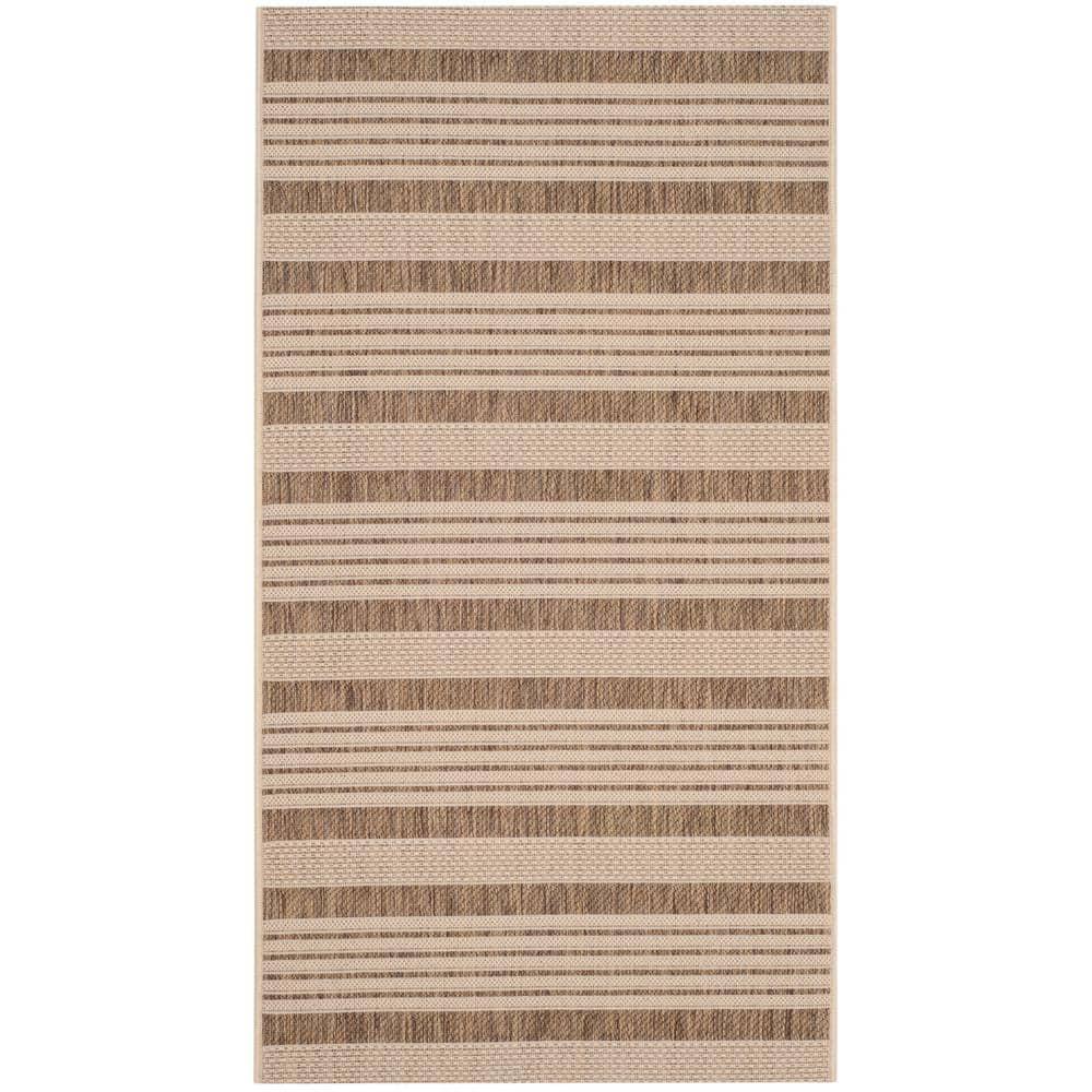 Courtyard CY6062 Power Loomed Indoor/Outdoor Accent Rug - Brown/Bone - 2'x3'7" - Safavieh.