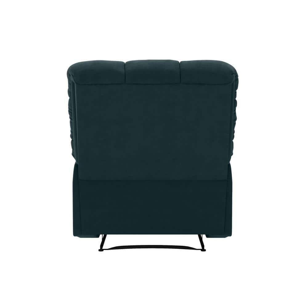 Microfiber Wall Hugger Side Lever Recliner with Padded Arms Blue - Prolounger