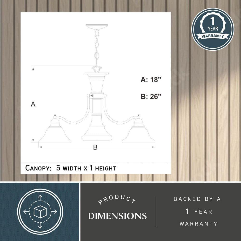 Vaxcel Standford 6 - Light Chandelier in  Antique Brass