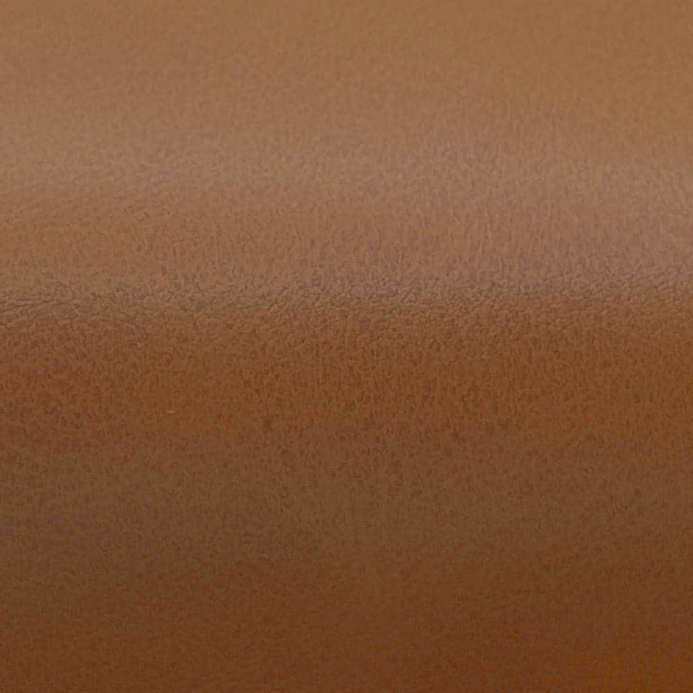 Daphne Ottoman Carmel - Lifestyle Solutions: Faux Leather Footstool, Transitional Bench, No Assembly Required