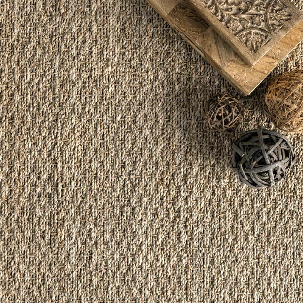 nuLOOM Elijah Seagrass with Border Area Rug