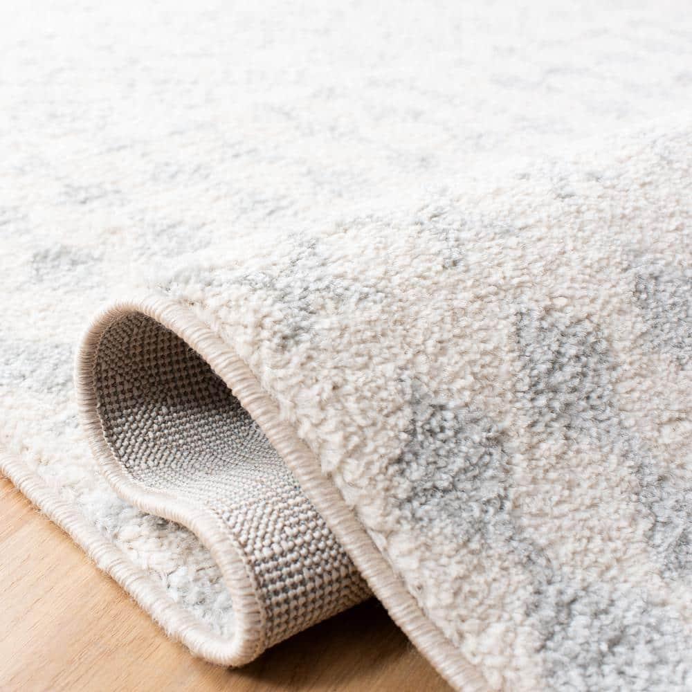 Tulum TUL240 Power Loomed Area Rug - Ivory/Light Grey - 6'7"x6'7" - Safavieh.