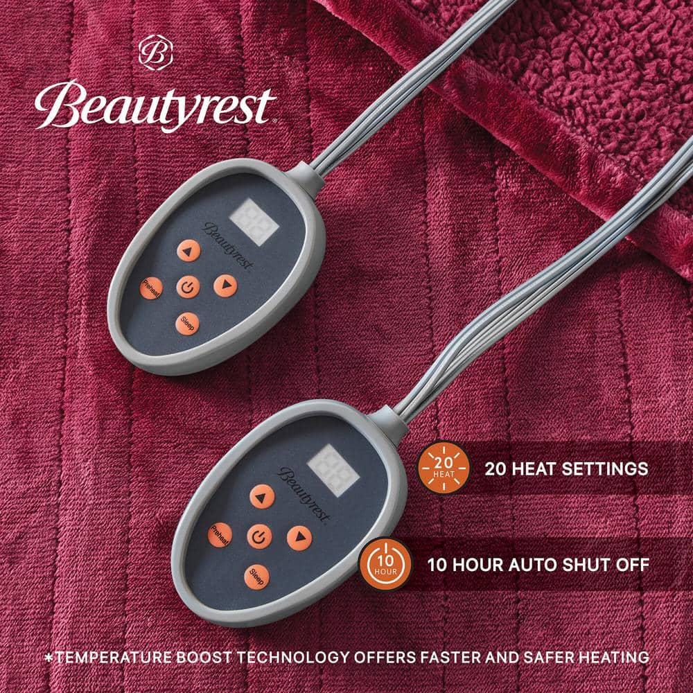 Beautyrest Beautyrest Heated Oversized Microlight to Berber Blanket