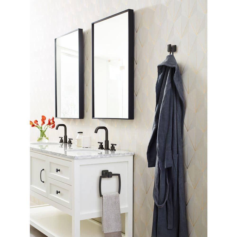 Amerock Revitalize Matte Black Single Prong Robe Hook