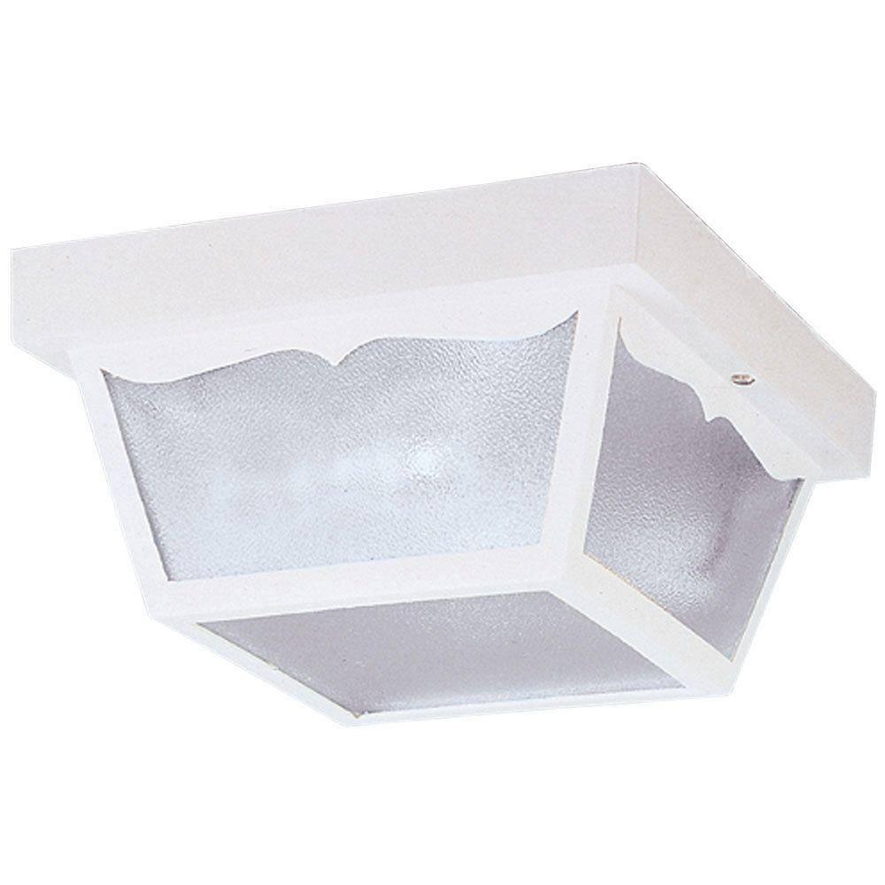 Westinghouse 66976 Outdoor Poly Ceiling Fixture, A19, White