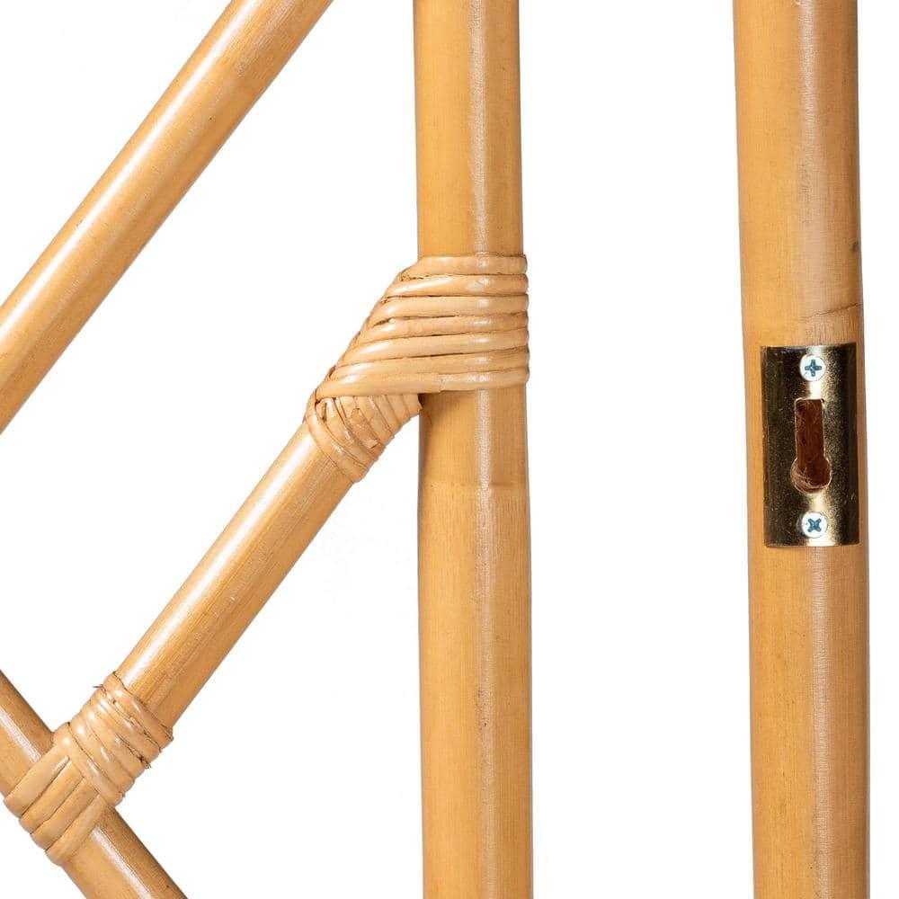 bali & pari Karavo Bohemian Natural Rattan Queen Size Standalone Headboard