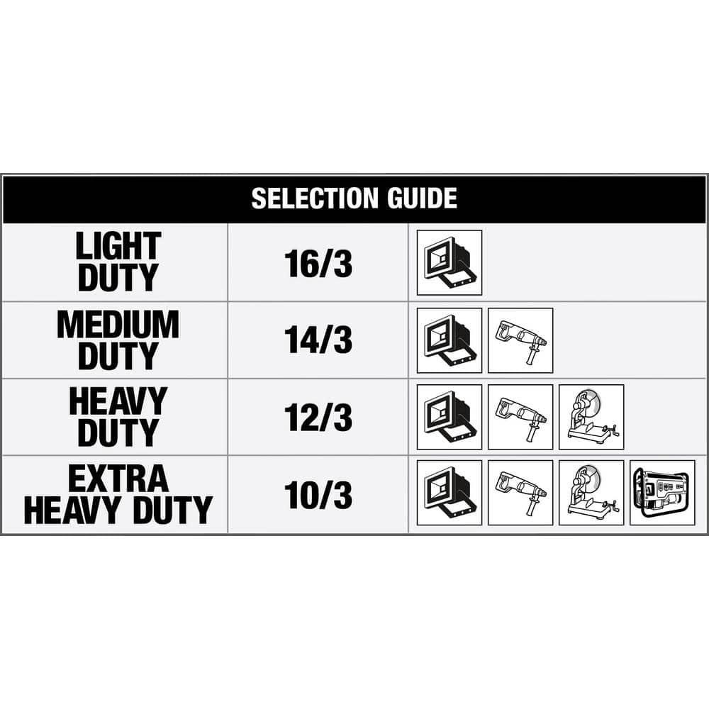 Yellow Jacket Outdoor 50 ft. L Yellow Extension Cord 10/3 SJTW