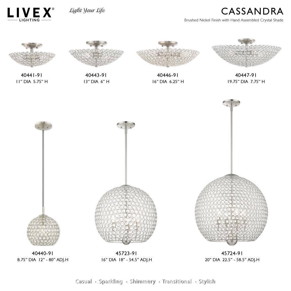 Livex Lighting Cassandra 1 - Light Pendant in  Black