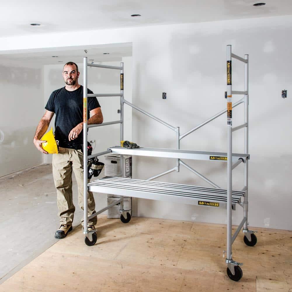 METALTECH Scaffold,4-45/64 ft.L,Aluminum,700 lb. I-CAIRC