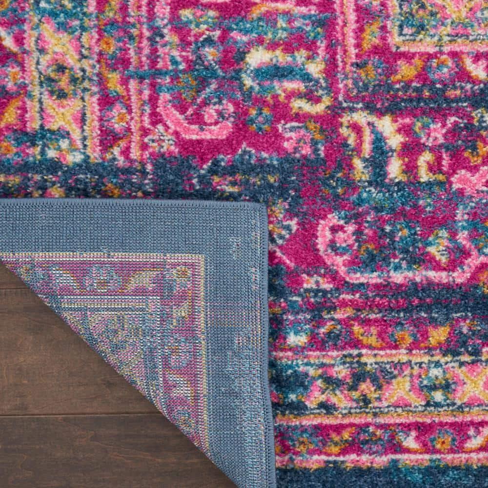 Nourison Passion Medallion Bohemian Indoor Rug Blue 5'3" x 7'3"